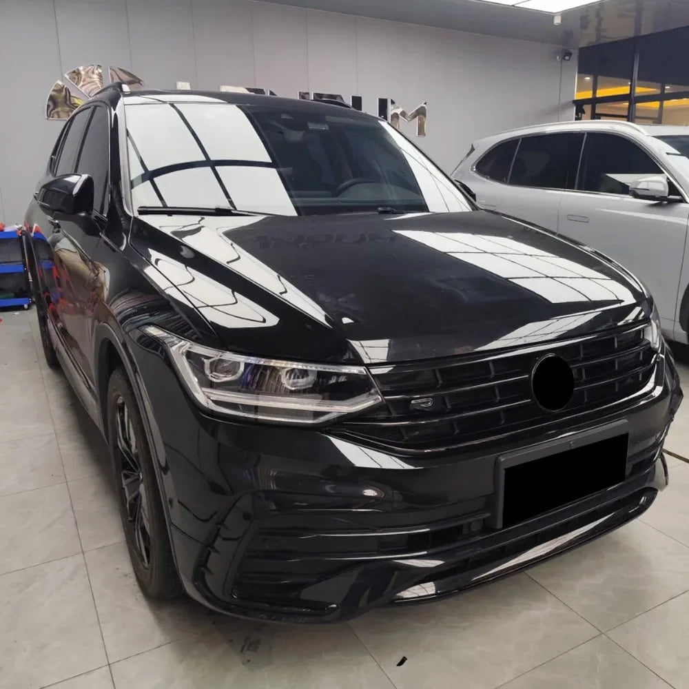 💫ART.5078 Kit Modanature Paraurti Anteriore per Tiguan MK2 22-23 Nero Lucido💫
