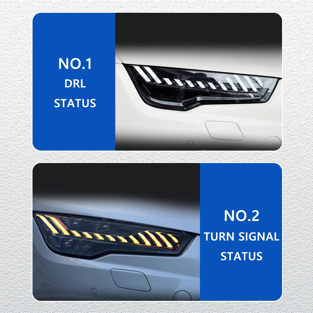 💫ART.4845 Fari Anteriori Dinamici per Audi A7 stile RS7 2011-2018 LED💫