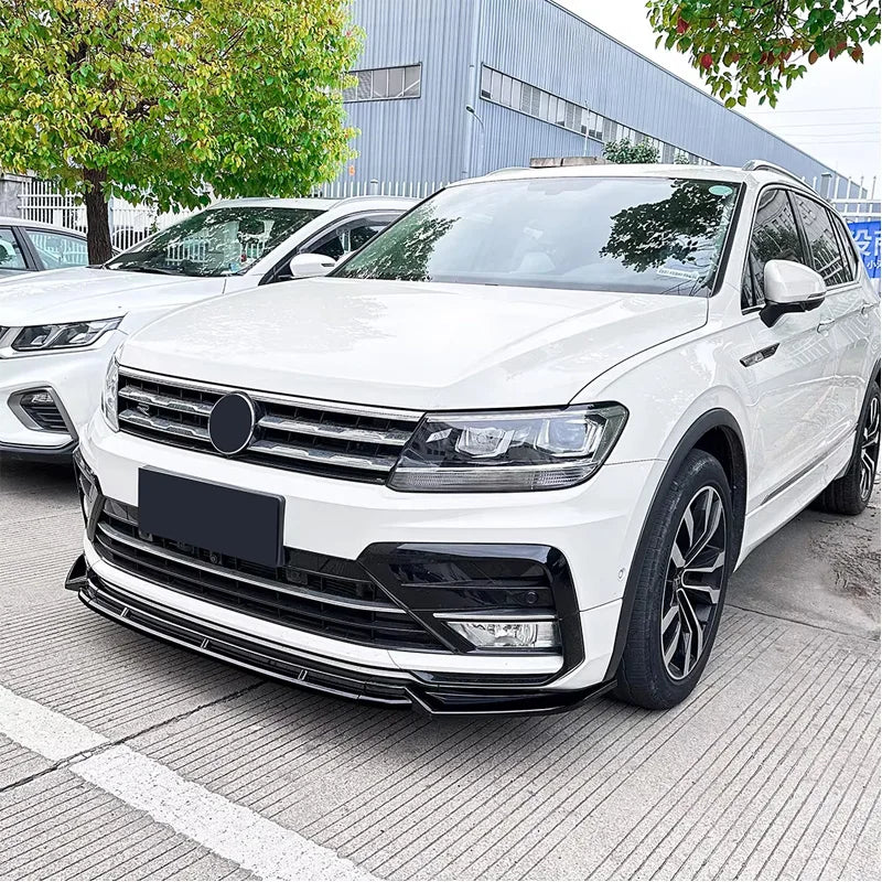 💫ART.8749 Splitter Anteriore Nero Lucido per VW Tiguan MK2 R-Line 2017+💫