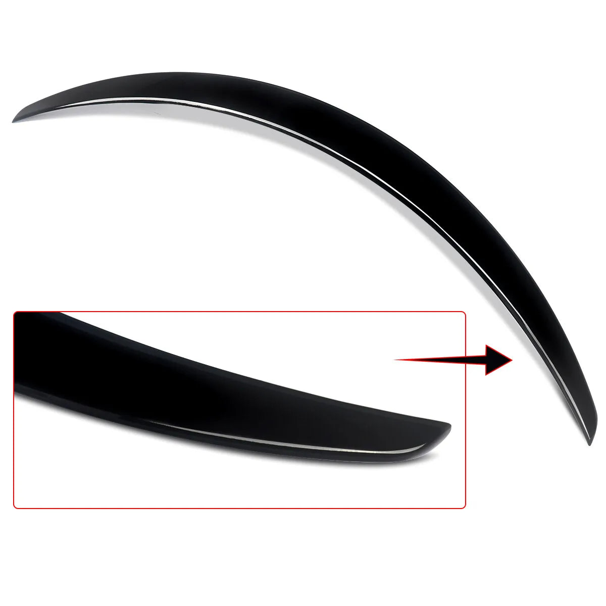 💫ART.4760 Spoiler adatto per Mercedes CLASSE C COUPE AMG Nero Lucido 15-18💫