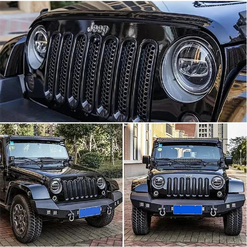 💫ART.5128 Fari Anteriori (Ambra e Fascio) Hi/Lo per Jeep Wrangler JK TJ LJ CJ💫