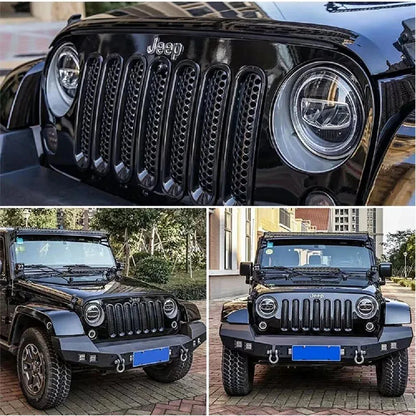 💫ART.5128 Fari Anteriori (Ambra e Fascio) Hi/Lo per Jeep Wrangler JK TJ LJ CJ💫