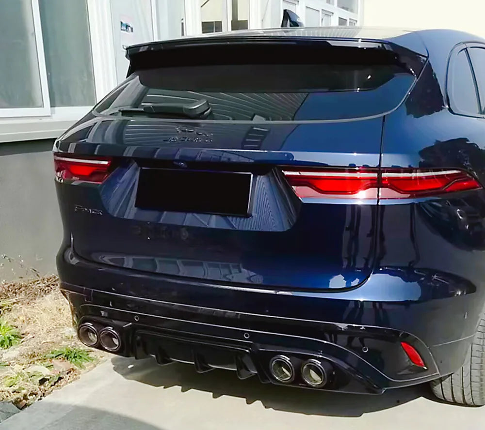 💫ART.8155 Diffusore + Terminali di Scarico (Nero Lucido) per Jaguar F-PACE 21-25💫