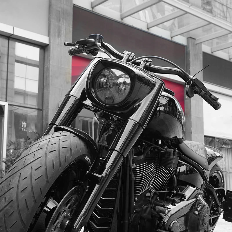 💫ART.4472 Faro LED fumé tipo X Luce con Luci Angel Eyes per Motocicletta 💫