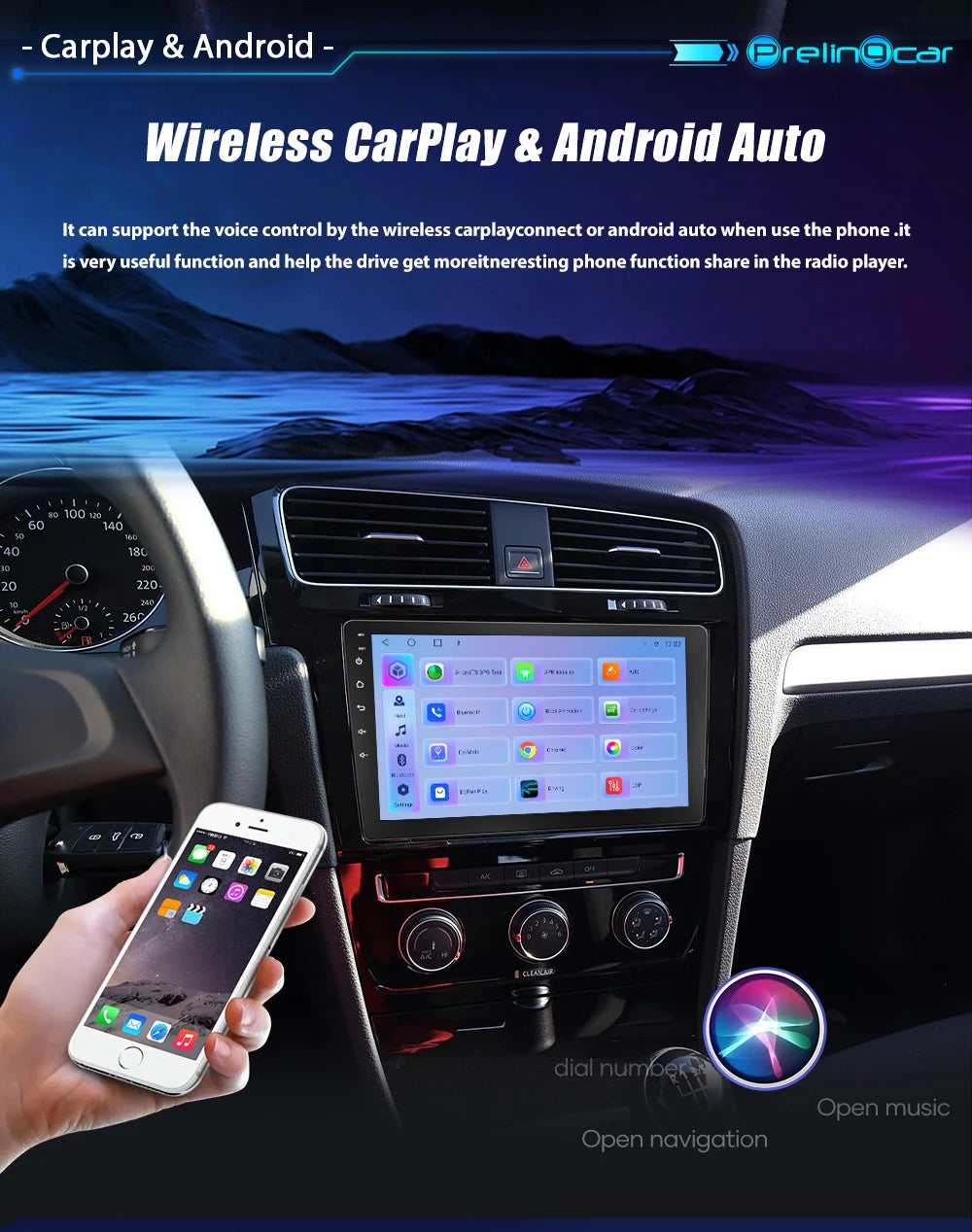 💫ART.3426 Cockpit virtuale digitale LCD per VW golf7 7.5 2013-2020💫