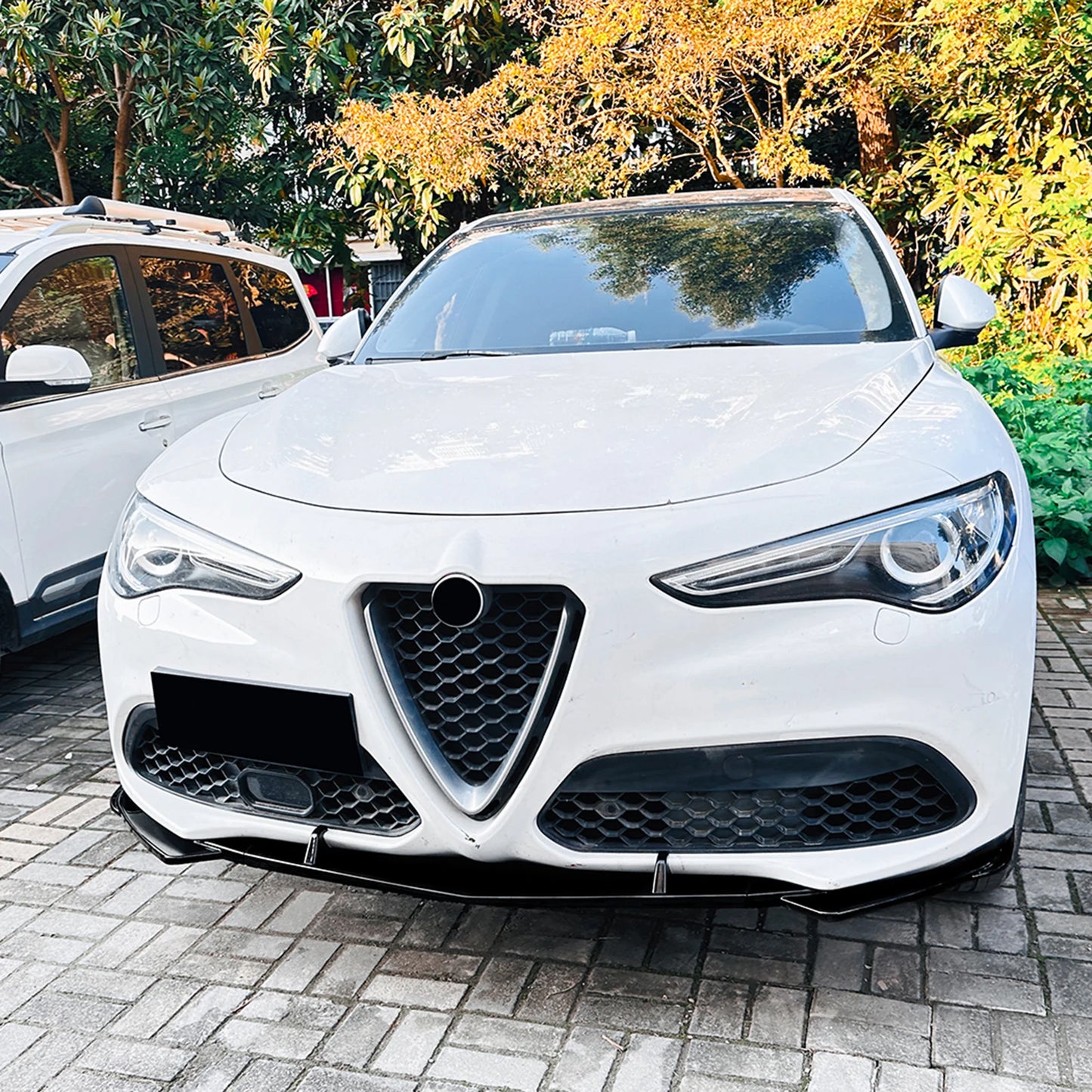 💫ART.8163 Splitter Anteriore per Alfa Romeo Stelvio 2017-2025 Nero Lucido💫