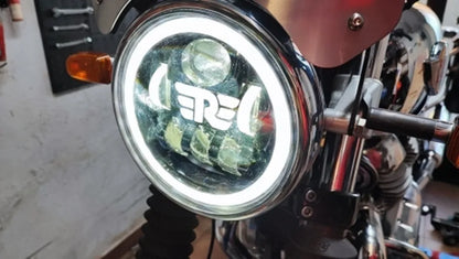 💫ART.4468 Faro Anterioire LED per Cafe Racer Royal Enfield Himalayan 400 411💫