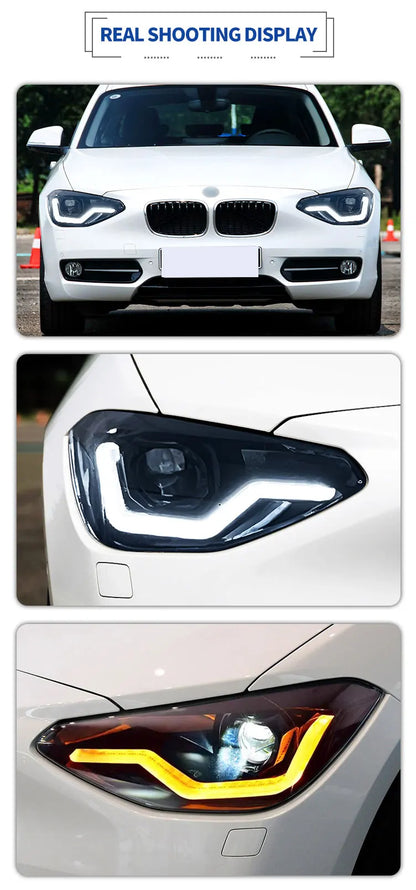 💫ART.3893 FARI ANTERIORI  (DAYLIGHT) PER BMW SERIE 1 2012-2015💫