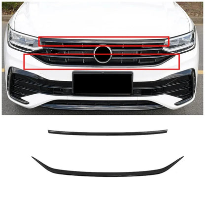 💫ART.5078 Kit Modanature Paraurti Anteriore per Tiguan MK2 22-23 Nero Lucido💫