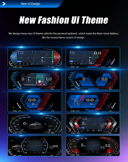 💫ART.5255 12.3 ''  Virtual Cockpit LCD per BMW Serie 1 / 5 / 6 / X4 / X5 / X6💫