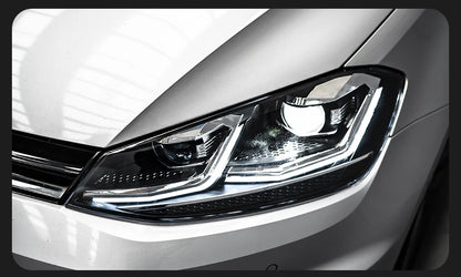 💥ART.3976 FARI LED AKD PER VW GOLF 7 MK7 2013-2016 DRL LENTE DINAMICA💥