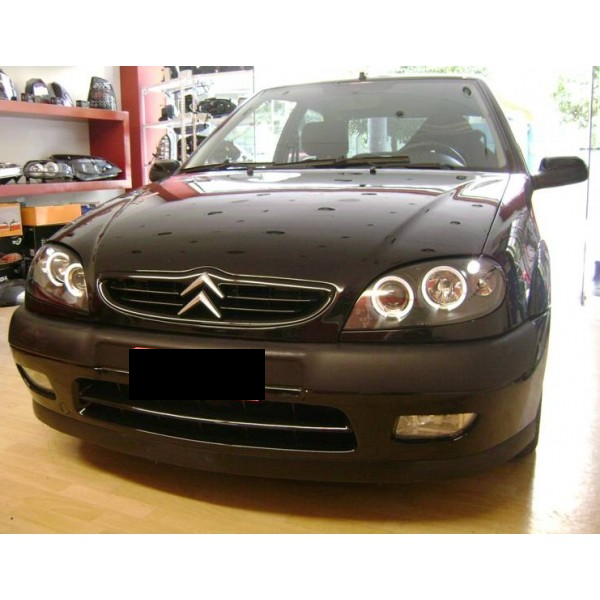 💫ART.6178 FARI ANTERIORI OCCHI D'ANGELO CROMATI per CITROEN SAXO 1999-2003💫
