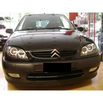 💫ART.6178 FARI ANTERIORI OCCHI D'ANGELO CROMATI per CITROEN SAXO 1999-2003💫