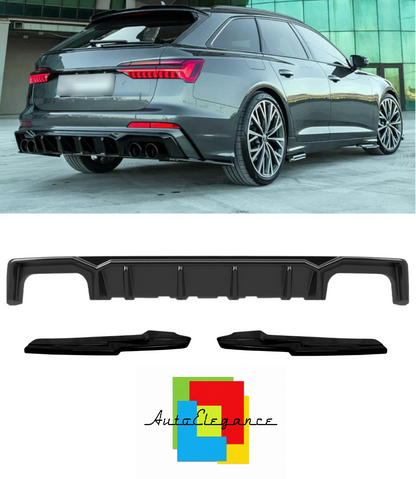 💕DIFFUSORI AUDI A6 S6 C8/S-LINE C8 FACELIFT NERO LUCIDO 💕