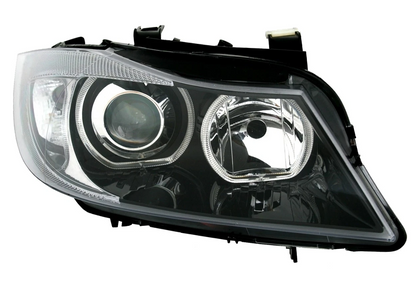 ART.6378  FARI ANTERIORI BMW Serie 3 E90 E91 2005-2008 NERI Angel Eyes