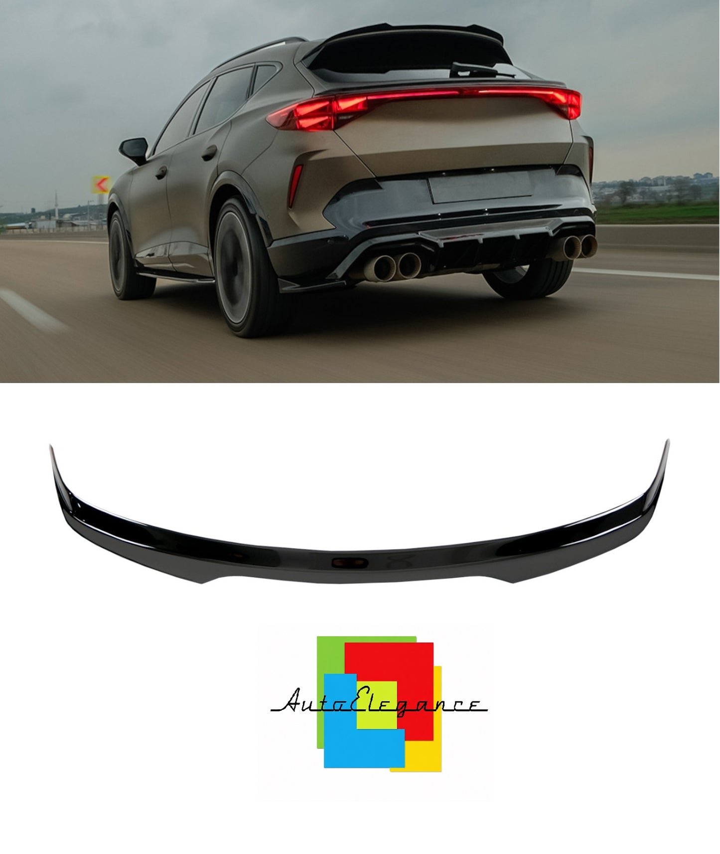 💕SPOILER  ADATTO PER   CUPRA FORMENTOR MK1  NERO  LUCIDO 💕