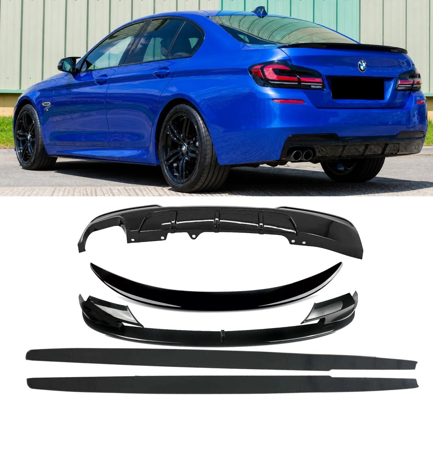 💕BODYKIT  BMW SERIE 5 F10 F11 M SPORT MP STYLE NERO LUCIDO 💕