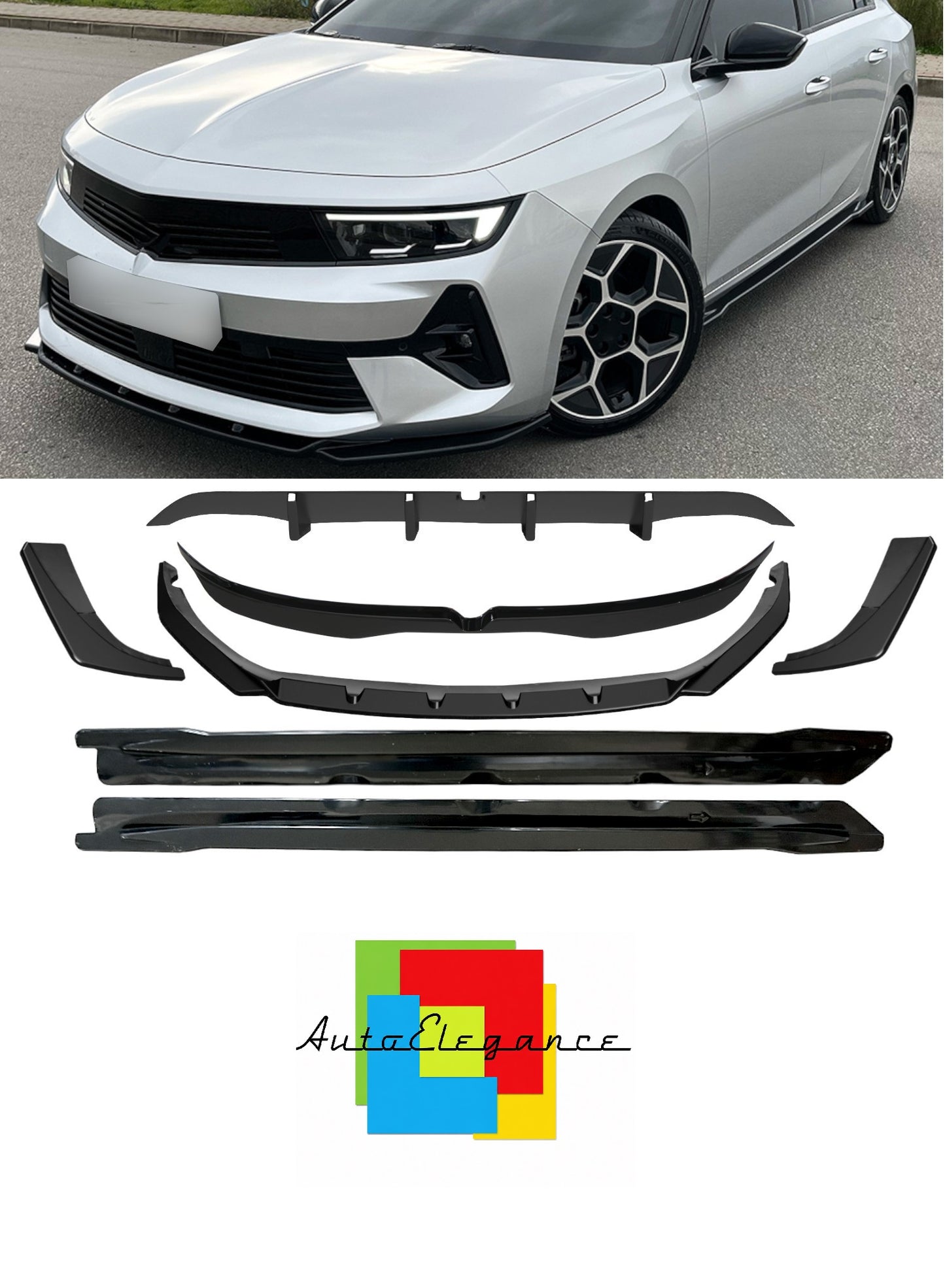 💕BODYKIT ADATTO  PER   ASTRA L  NERO   LUCIDO 💕