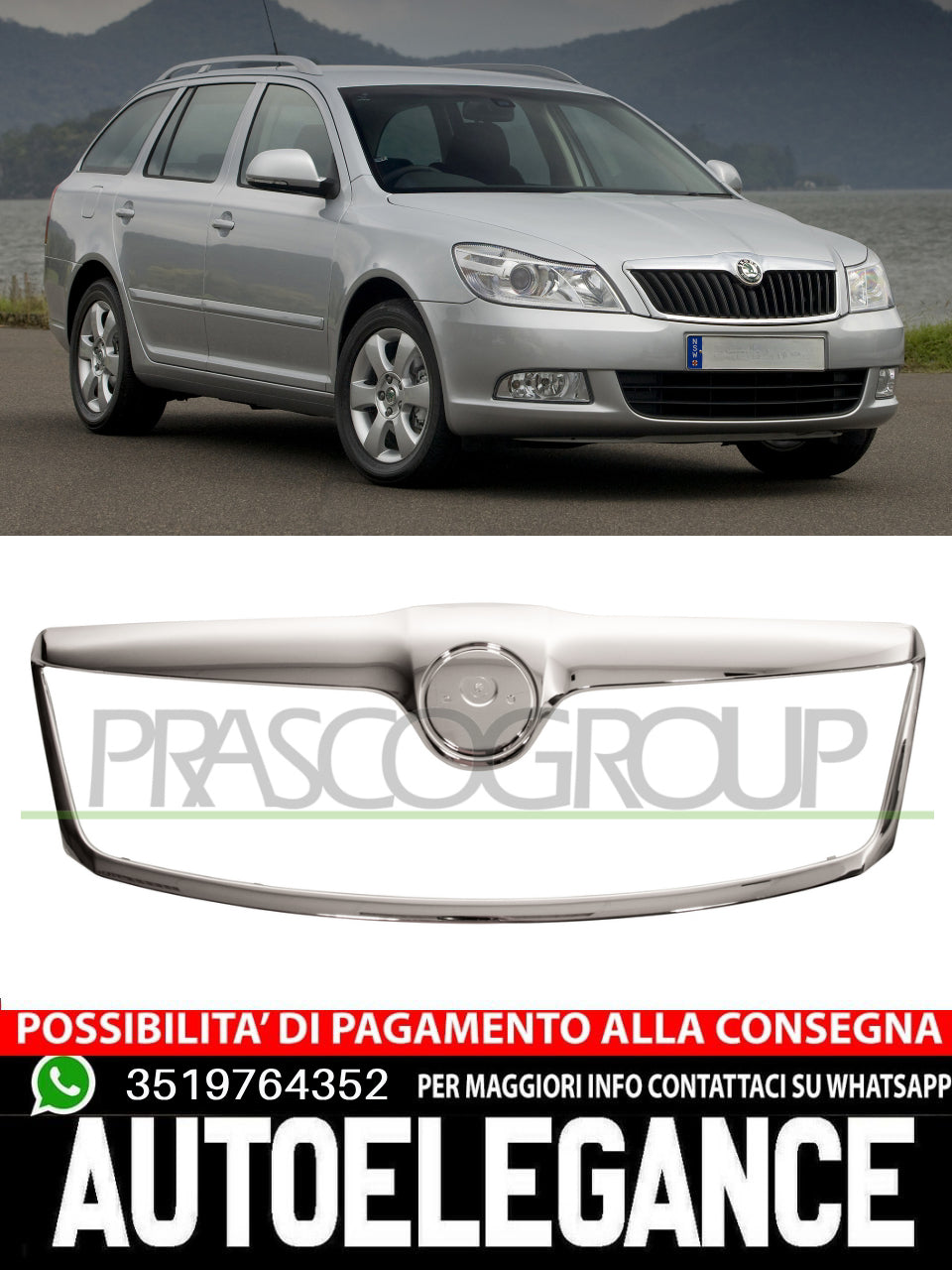 Griglia Anteriore Prasco Per Skoda Octavia  1Z0853661A739