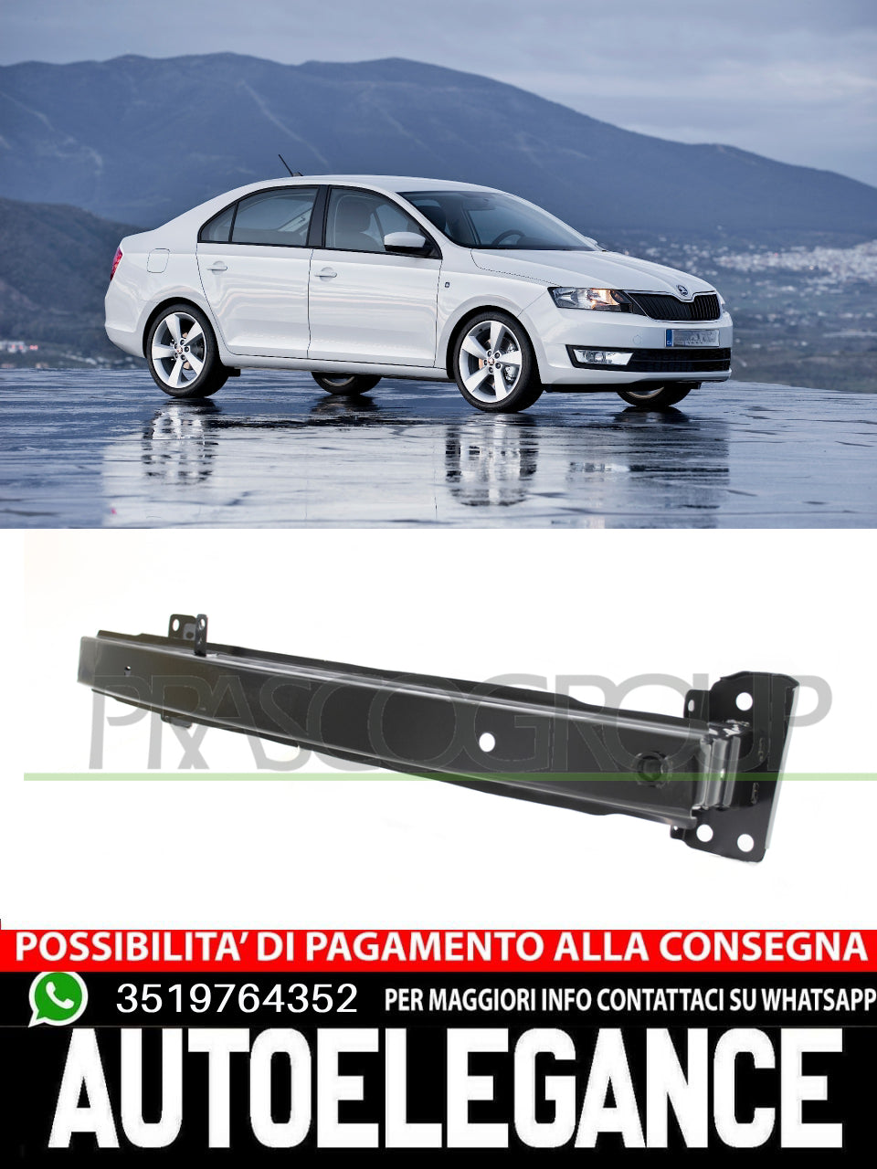 Rinforzo supporto paraurti Prasco Anteriore per SEAT TOLEDO IV SKODA RAPID