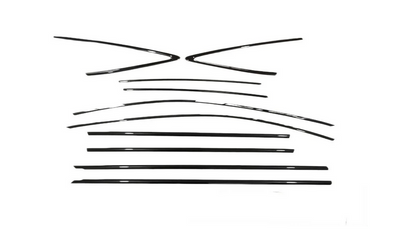 ART.4893 Cornici finestrini neri copertura adesiva window Audi A7 S7 12-23