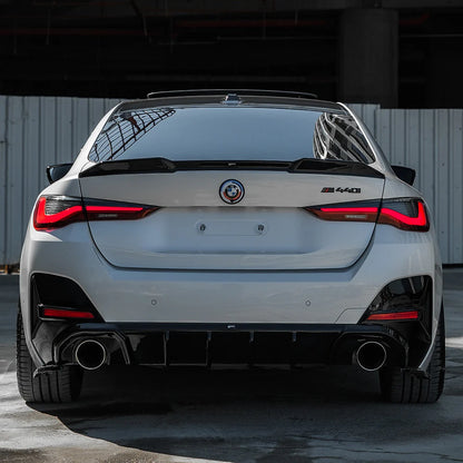 🔥SPOILER PER BMW SERIE 4 G26 GRAN COUPÉ / M440I 2021+ (COFANO) NERO LUCID🔥