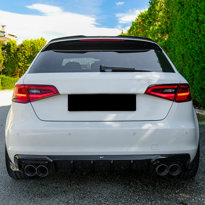 💫ART.9618 Spoiler Posteriore Nero Lucido - AUDI A3 8V Sportback 2013-2016 💫