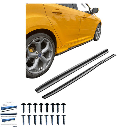 🔥Sotto minigonne adatto per Ford Focus ST Mk3 11+ Lower Extension nero lucido🔥