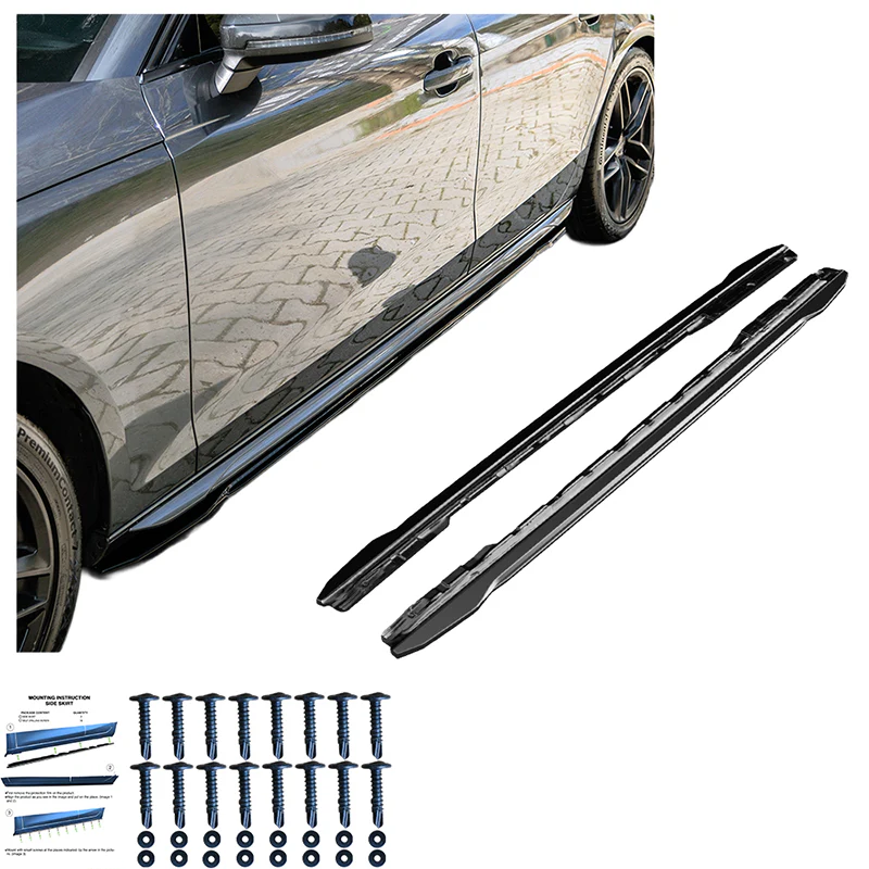 💫ART.9590 Sotto Minigonne Nero Lucido AUDI A4 S-Line/S4 B9 2015-2024💫