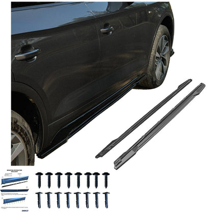 ✨sotto minigonne adatto per Audi Q5 Mk2 FL 21+ Side Skirt/Extension nero lucido✨
