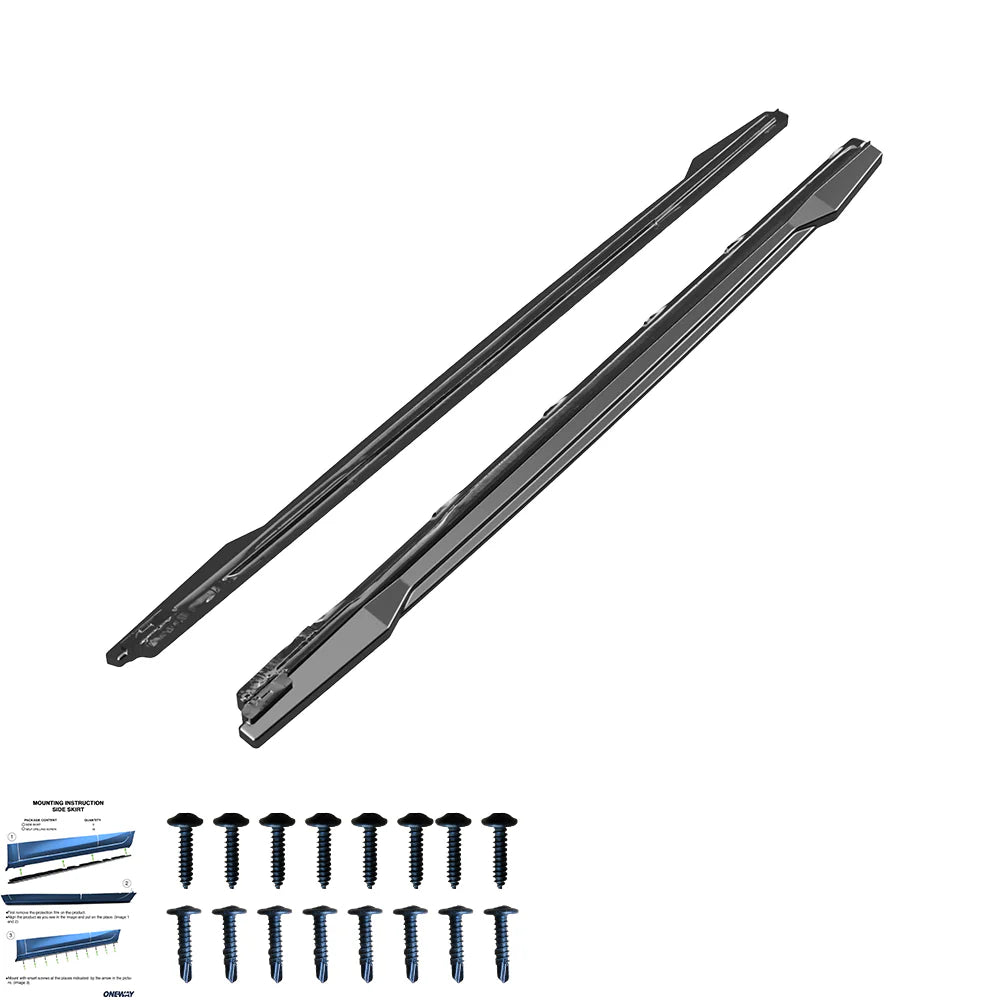 ✨sotto minigonne adatto per Audi Q5 Mk2 FL 21+ Side Skirt/Extension nero lucido✨