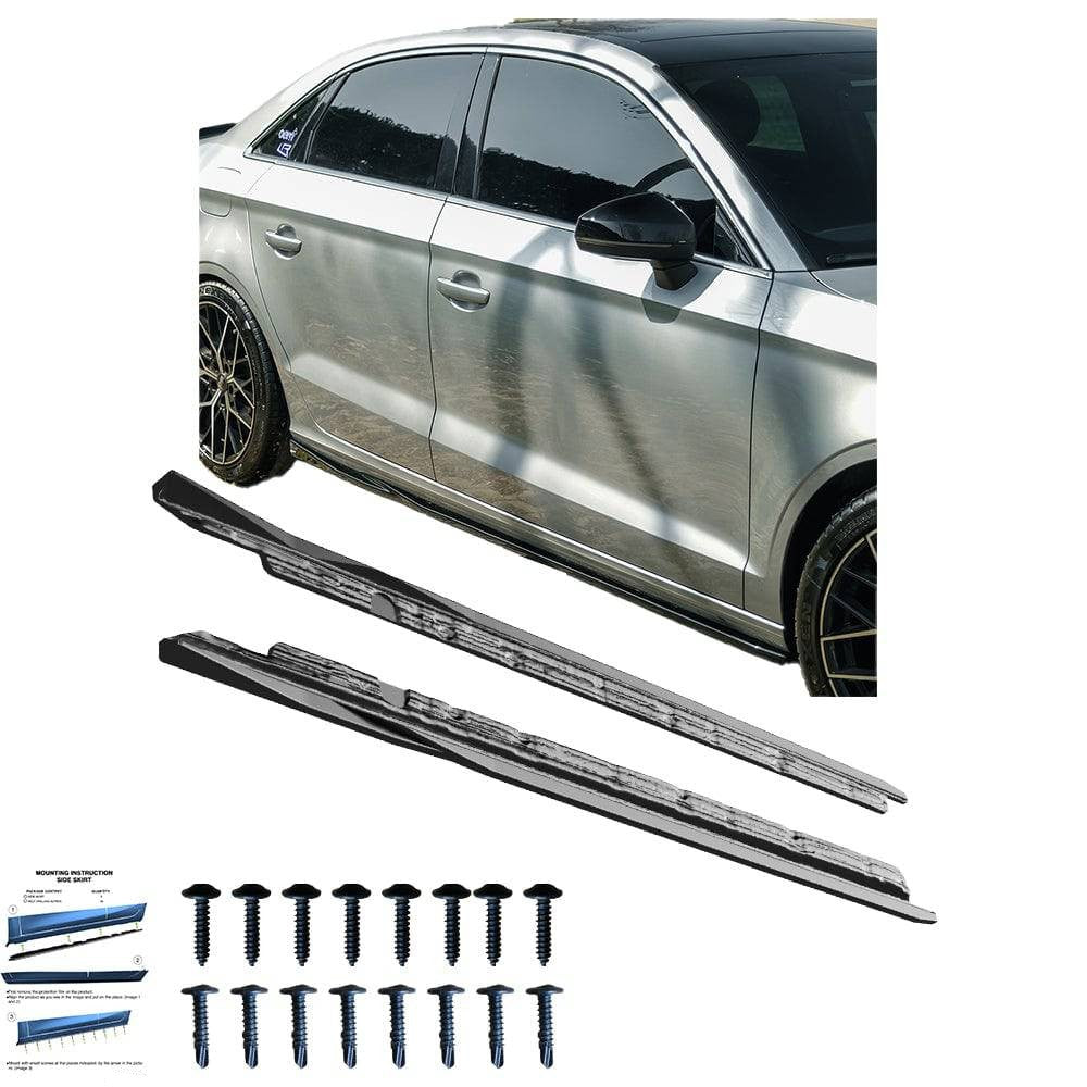 🔥SIDE SKIRTS ADATTO PER AUDI A3 8V FACELIFT SEDAN 2016–2020🔥
