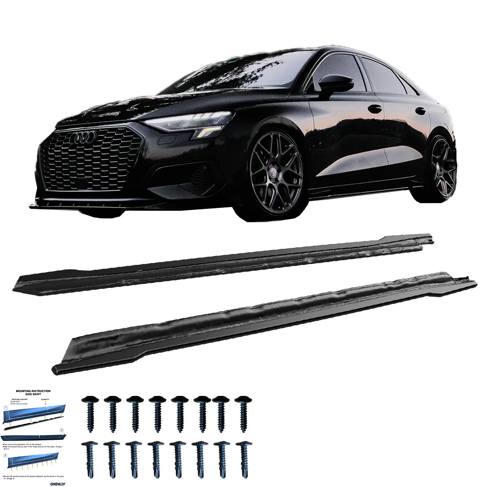 🔥Sotto Minigonne laterali Adatto Per AUDI A3 8Y Berlina/Sportback 20-24🔥