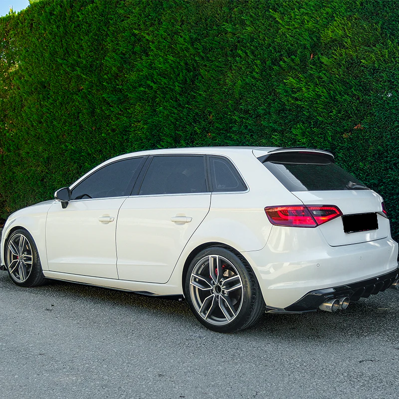 💫ART.9619 Sotto Minigonne Nero Lucido per AUDI A3 8V Sportback 2013-2016💫
