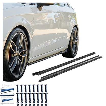 💫ART.9619 Sotto Minigonne Nero Lucido per AUDI A3 8V Sportback 2013-2016💫