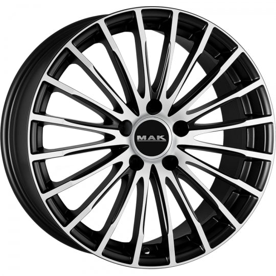 CERCHI CERCHIO IN LEGA 18" Adatto per AUDI A4 MAK STARLIGHT NERO SILVER