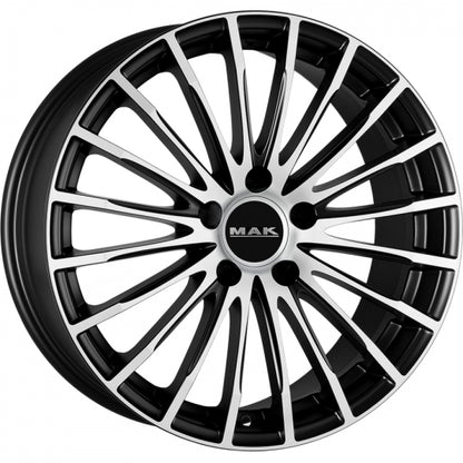 CERCHI CERCHIO IN LEGA 18" Adatto per AUDI A4 MAK STARLIGHT NERO SILVER
