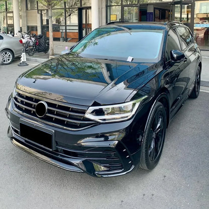 💫ART.5078 Kit Modanature Paraurti Anteriore per Tiguan MK2 22-23 Nero Lucido💫