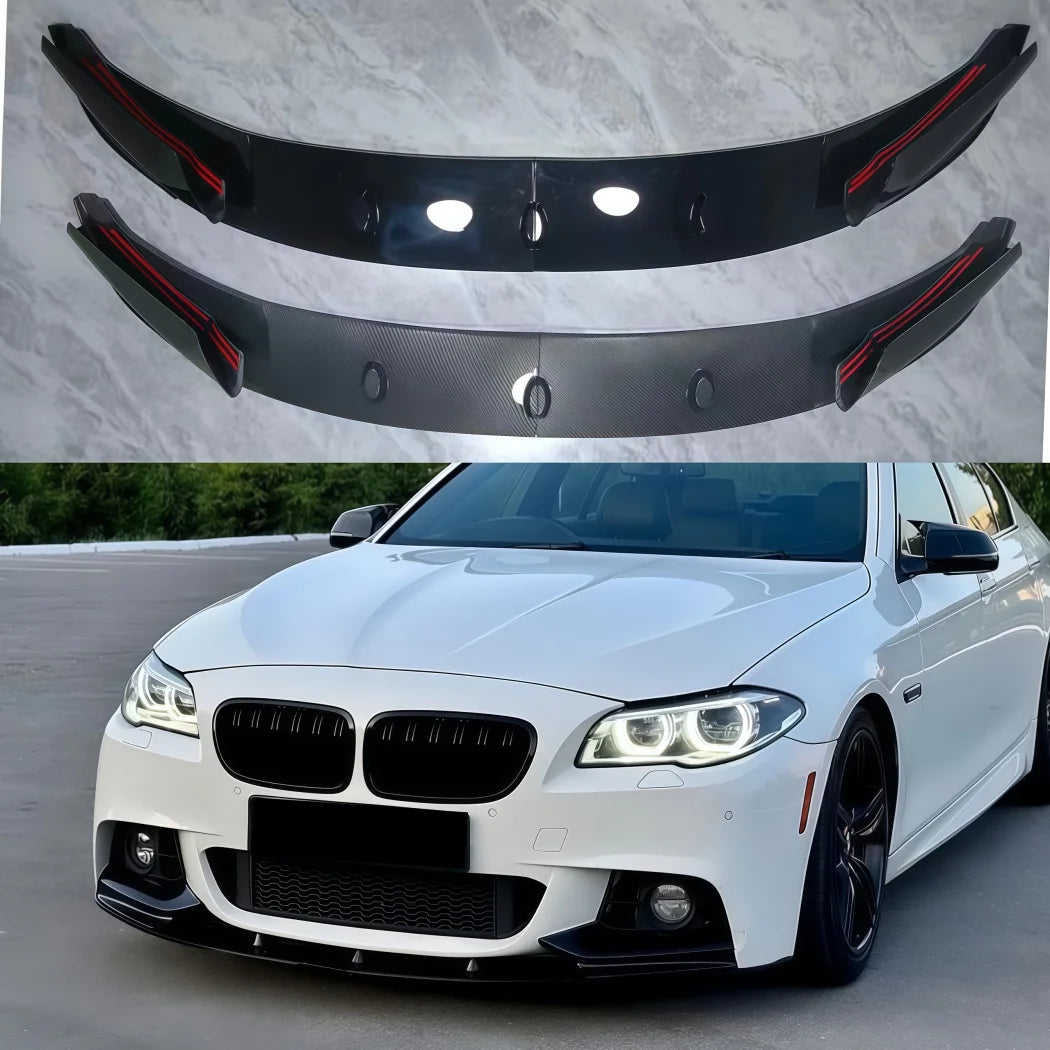 💫ART.8213 Splitter Anteriore Nero Lucido per BMW Serie 5 F10 F11 M Sport 2010-2017💫