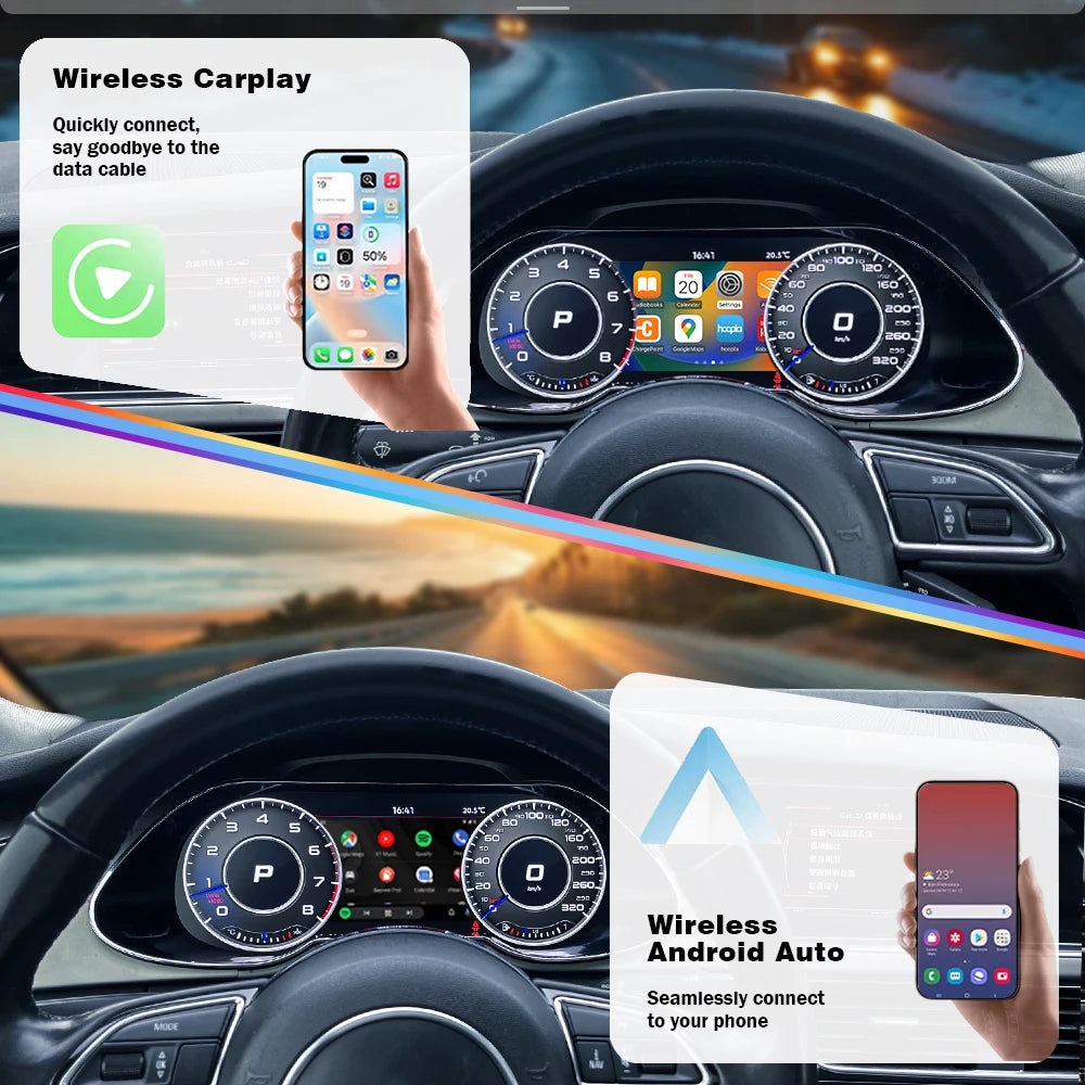 💫ART.4819 Virtual Cockpit LCD 12.25" 1920*720 per Audi Q3 / Q5 💫