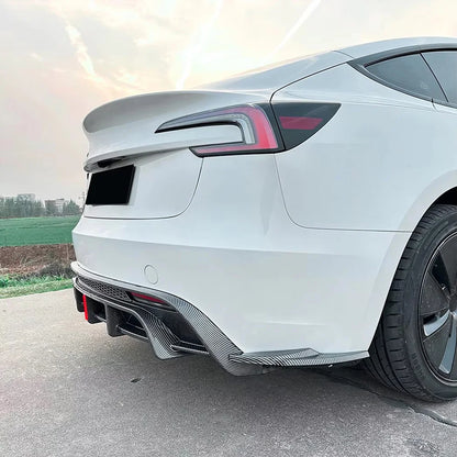 💫ART.4677 Diffusore per Tesla Model 3 2024 2025 (Nero Opaco/Lucido/Carbonio)💫
