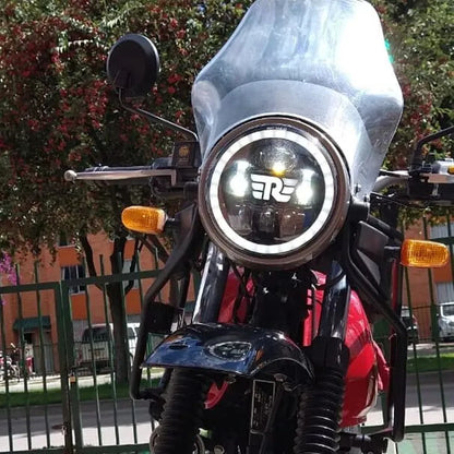 💫ART.4468 Faro Anterioire LED per Cafe Racer Royal Enfield Himalayan 400 411💫