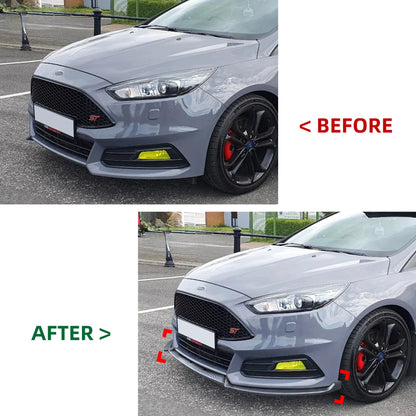 💫ART.8764 Splitter Anteriore Fibra di Carbonio Per Ford Focus ST MK3.5 2015-2018💫
