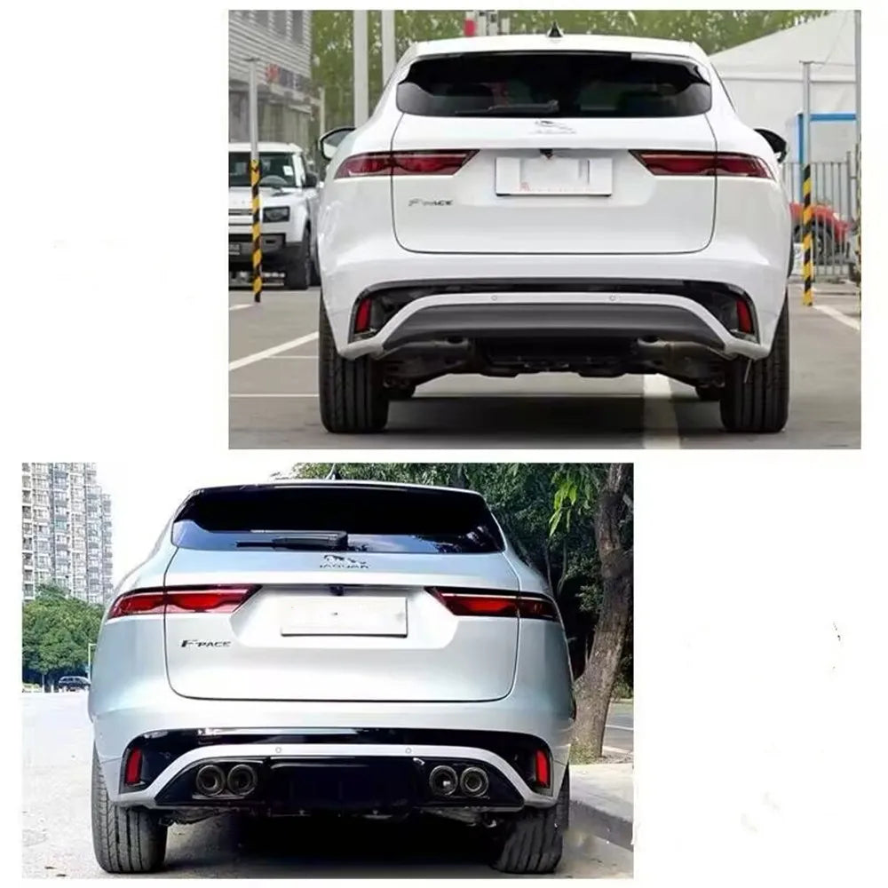 💫ART.8155 Diffusore + Terminali di Scarico (Nero Lucido) per Jaguar F-PACE 21-25💫