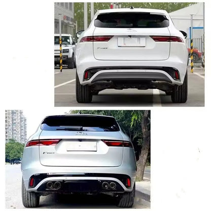 💫ART.8155 Diffusore + Terminali di Scarico (Nero Lucido) per Jaguar F-PACE 21-25💫
