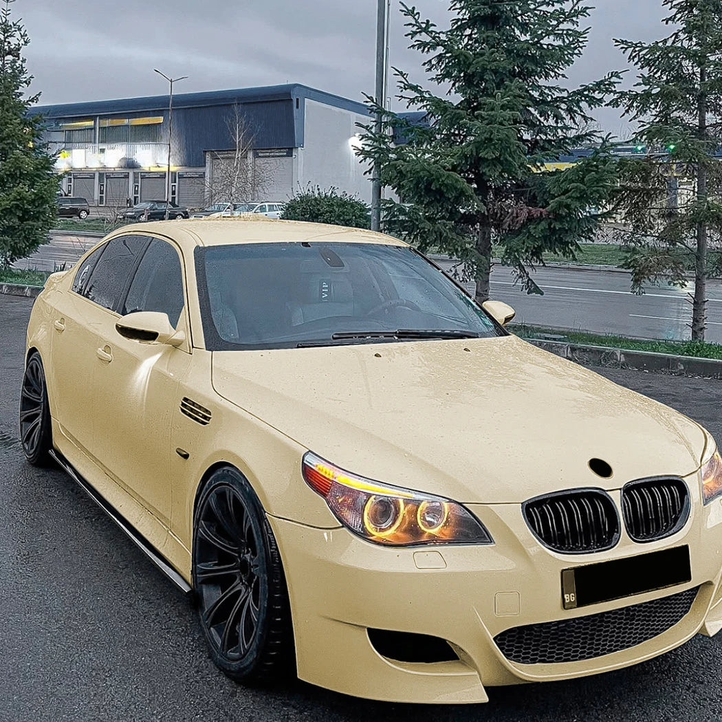 💫 Sotto minigonne per BMW Serie 5 E60 E61 M Sport 2005-2010 Nero Lucido💫