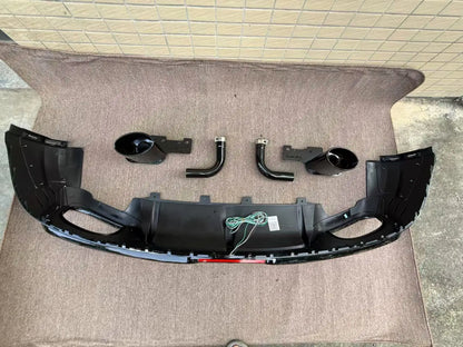 💥ART.3639 DIFFUSORE PARAURTI POSTERIORE E PUNTE DI SCARICO PER AUDI Q5 RSQ5-R💥