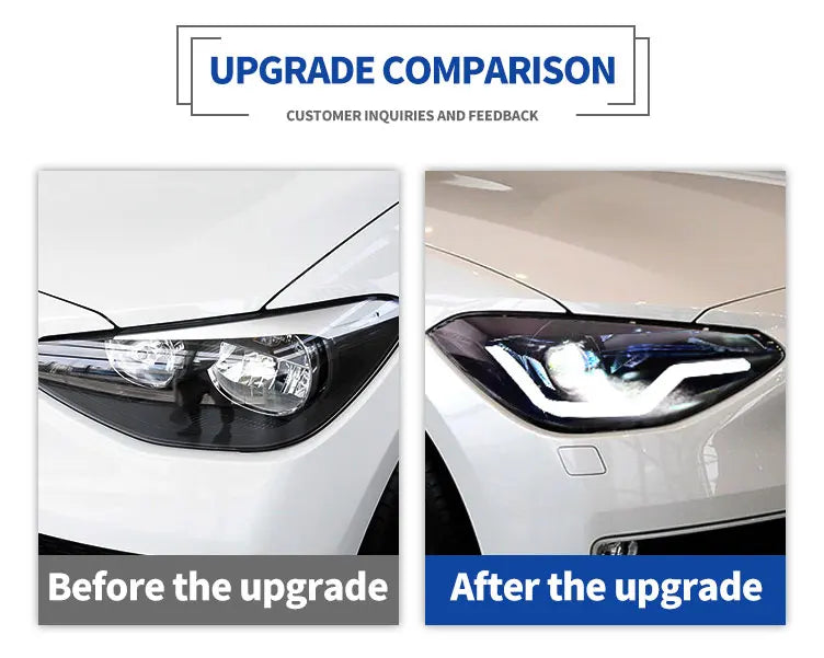 💫ART.3893 FARI ANTERIORI  (DAYLIGHT) PER BMW SERIE 1 2012-2015💫