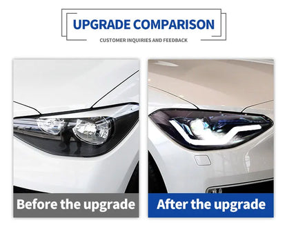 💫ART.3893 FARI ANTERIORI  (DAYLIGHT) PER BMW SERIE 1 2012-2015💫