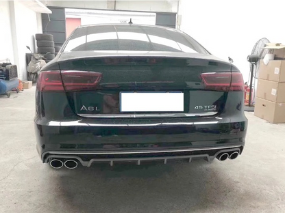 💫ART.4583 Diffusore + Terminali di Scarico adatto per Audi A6 C7 2016-2018💫